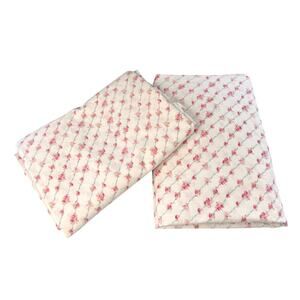 Simply Shabby Chic King Parlor Trellis Rose Sheets Floral Cottagecore Cotton 2PC